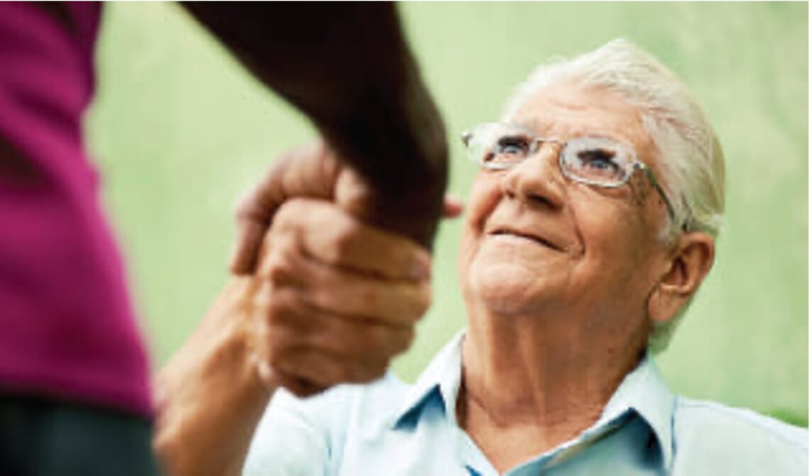 Brio Living Services, Grand Rapids Home Based Services, Resident and Nurse Interacting